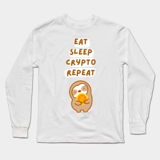 Eat Sleep Crypto Repeat Sloth (Crypto Ver.) Long Sleeve T-Shirt